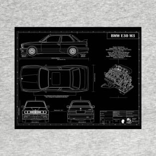 E30 M3 Black T-Shirt